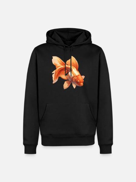 poisson rouge - Sweat à capuche Premium bio Homme - noir