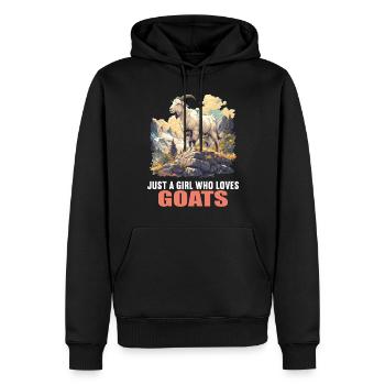Ziegen Ziege - Männer Premium Bio Hoodie - Schwarz - Vorne - Nico (187cm)