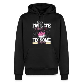 Lash Tech - Männer Premium Bio Hoodie - Schwarz - Vorne - Nico (187cm)