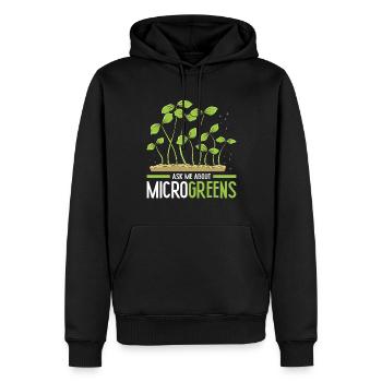 Micro-pousses Micro-pousses - Sweat à capuche Premium bio Homme - noir - Devant - Nico (187cm)