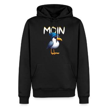 Moin Seagull Allemagne du Nord Salutations Mer Baltique Mer du Nord - Sweat à capuche Premium bio Homme - noir - Devant - Nico (187cm)
