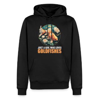 Goldfische Goldfisch - Männer Premium Bio Hoodie - Schwarz - Vorne - Nico (187cm)