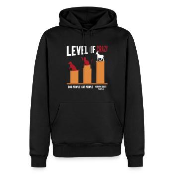 Chèvre Nubienne, éleveur de chèvres - Sweat à capuche Premium bio Homme - noir - Devant - Nico (187cm)