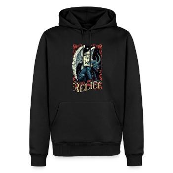 Chiropraktiker Physiotherapeut Feel The Relief - Männer Premium Bio Hoodie - Schwarz - Vorne - Nico (187cm)