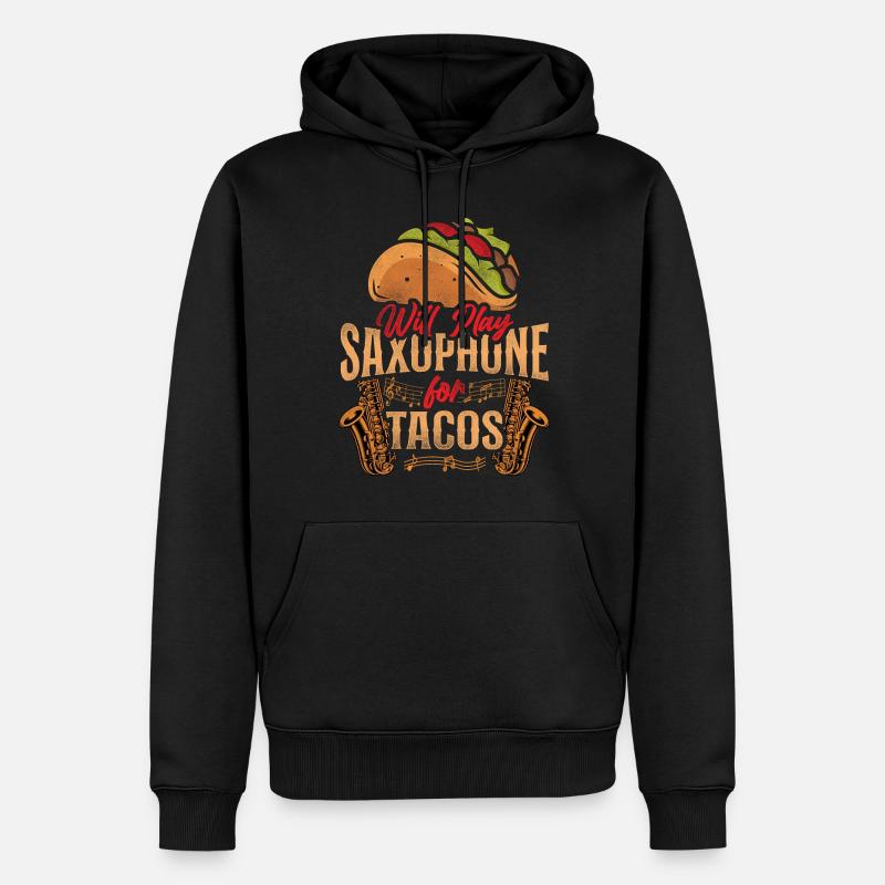 Saxophone jouera du saxophone pour - Sweat à capuche Premium bio Homme - noir