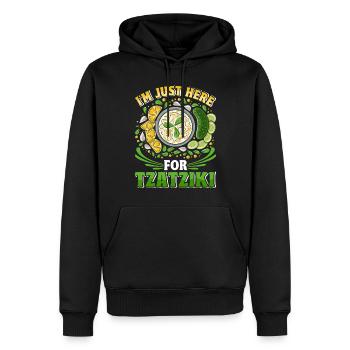 Griechische Brot Zwiebeln Pita Tomaten Tzatziki - Männer Premium Bio Hoodie - Schwarz - Vorne - Nico (187cm)