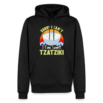 Griechische Brot Zwiebeln Pita Tomaten Tzatziki - Männer Premium Bio Hoodie - Schwarz - Vorne - Nico (187cm)