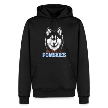 Chien disant chien chien - Sweat à capuche Premium bio Homme - noir - Devant - Nico (187cm)