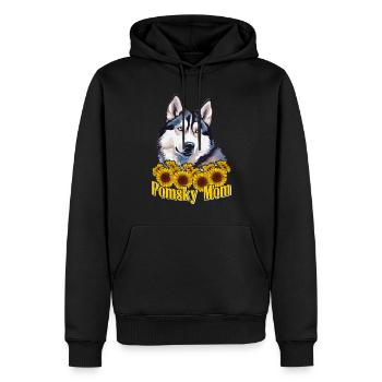 Chien disant chien chien - Sweat à capuche Premium bio Homme - noir - Devant - Nico (187cm)