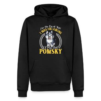 Chien disant chien chien - Sweat à capuche Premium bio Homme - noir - Devant - Nico (187cm)