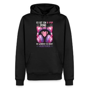 K-Pop Musique coréenne Kpop Fans Kdrama - Sweat à capuche Premium bio Homme - noir - Devant - Nico (187cm)