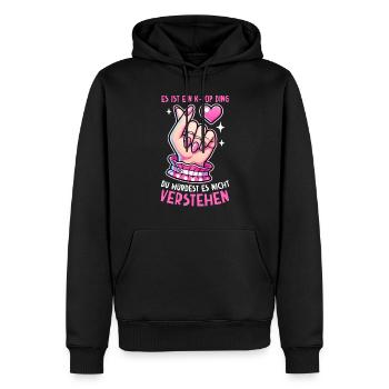 K-Pop Musique coréenne Kpop Fans Kdrama - Sweat à capuche Premium bio Homme - noir - Devant - Nico (187cm)