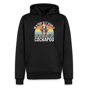 Cockapoo Gifts - Men’s Premium Organic Hoodie - black - Front - Nico (187cm)