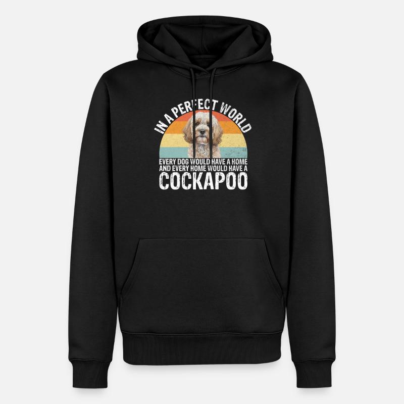Cadeaux Cockapoo - Sweat à capuche Premium bio Homme - noir