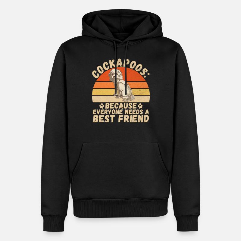 Cadeaux Cockapoo - Sweat à capuche Premium bio Homme - noir