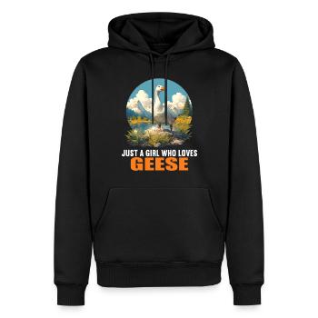 oies oies - Sweat à capuche Premium bio Homme - noir - Devant - Nico (187cm)
