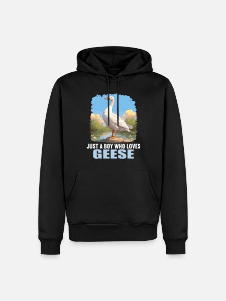 Gänse Gans - Männer Premium Bio Hoodie - Schwarz