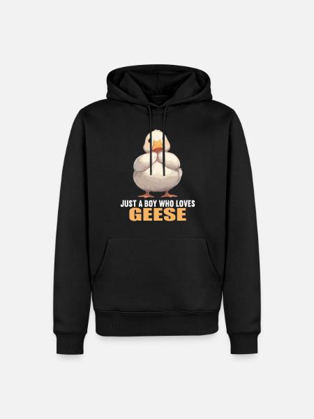 geese goose - Men’s Premium Organic Hoodie - black
