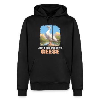 oies oies - Sweat à capuche Premium bio Homme - noir - Devant - Nico (187cm)