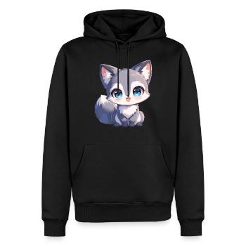 Graufüchse Graufuchs - Männer Premium Bio Hoodie - Schwarz - Vorne - Nico (187cm)