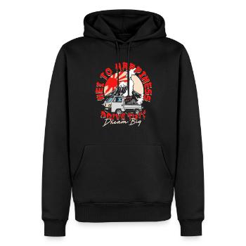 Kei Truck Kei To Happiness Conduire Tiny Dream Big - Sweat à capuche Premium bio Homme - noir - Devant - Nico (187cm)