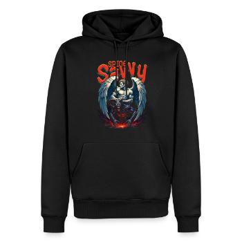 Chiropractor Physiotherapist Spine Savvy - Men’s Premium Organic Hoodie - black - Front - Nico (187cm)