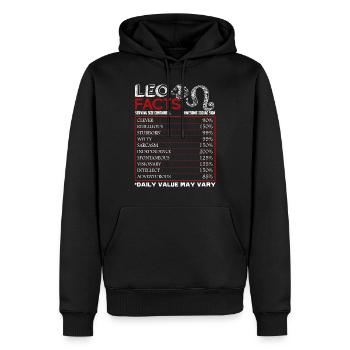 Leo Facts Shirts Funny Sign Of Zodiac - Men’s Premium Organic Hoodie - black - Front - Nico (187cm)