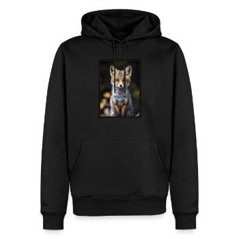 Graufüchse Graufuchs - Männer Premium Bio Hoodie - Schwarz - Vorne - Nico (187cm)