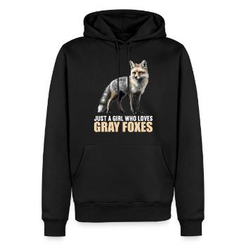 Graufüchse Graufuchs - Männer Premium Bio Hoodie - Schwarz - Vorne - Nico (187cm)