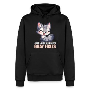 Graufüchse Graufuchs - Männer Premium Bio Hoodie - Schwarz - Vorne - Nico (187cm)