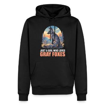 Graufüchse Graufuchs - Männer Premium Bio Hoodie - Schwarz - Vorne - Nico (187cm)