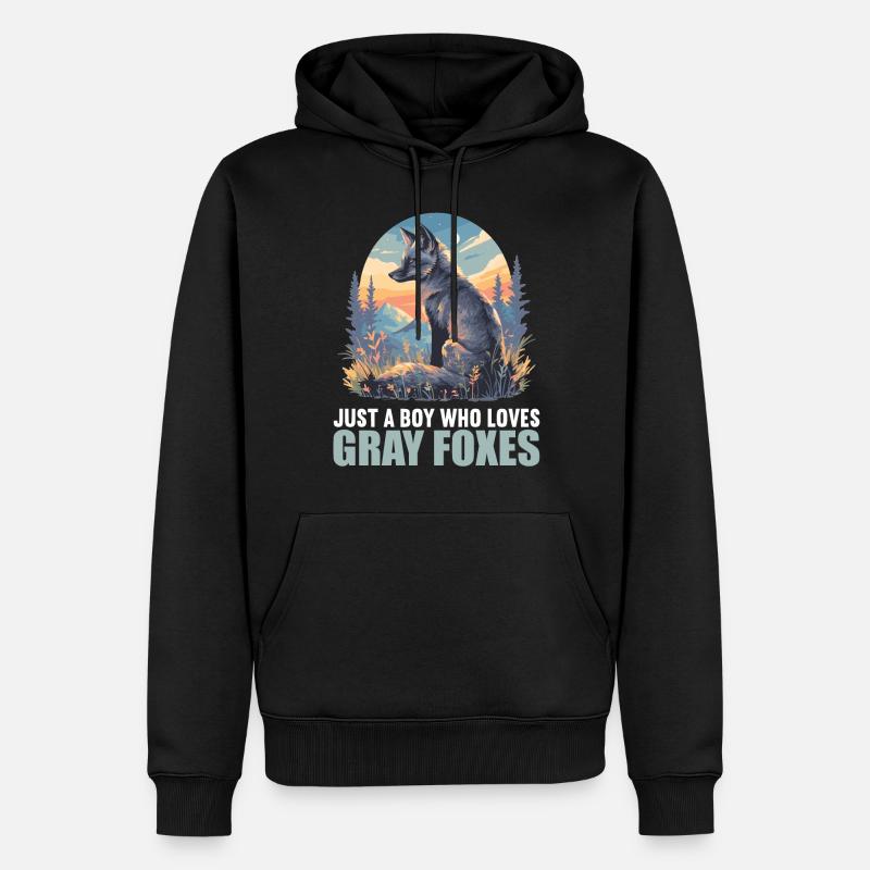 Graufüchse Graufuchs - Männer Premium Bio Hoodie - Schwarz