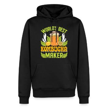 Kombucha Scoby fermented drinks - Männer Premium Bio Hoodie - Schwarz - Vorne - Nico (187cm)