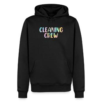 Équipe de nettoyage Tie Dye Nettoyage de femme de ménage - Sweat à capuche Premium bio Homme - noir - Devant - Nico (187cm)