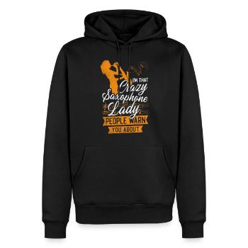 Saxophone I'm That Crazy Saxophone - Männer Premium Bio Hoodie - Schwarz - Vorne - Nico (187cm)