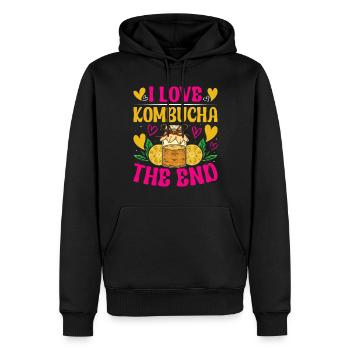 Kombucha Scoby fermented drinks - Männer Premium Bio Hoodie - Schwarz - Vorne - Nico (187cm)