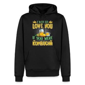 Kombucha Scoby fermented drinks - Männer Premium Bio Hoodie - Schwarz - Vorne - Nico (187cm)