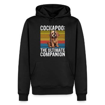 Cadeaux Cockapoo - Sweat à capuche Premium bio Homme - noir - Devant - Nico (187cm)