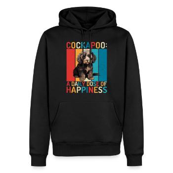 Cockapoo Gifts - Men’s Premium Organic Hoodie - black - Front - Nico (187cm)