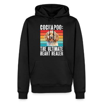 Cockapoo Gifts - Men’s Premium Organic Hoodie - black - Front - Nico (187cm)