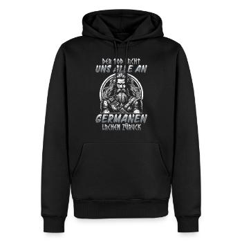 Vikings, Mythologie nordique, Dieux, Viking - Sweat à capuche Premium bio Homme - noir - Devant - Nico (187cm)
