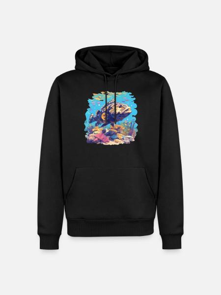 Zackenbarsche Zackenbarsch - Männer Premium Bio Hoodie - Schwarz