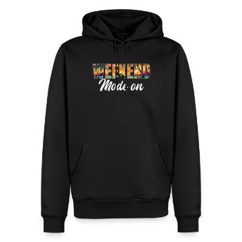 Jetski Weekend Mode On - Funny Jetski Jetskiing - Männer Premium Bio Hoodie - Schwarz - Vorne - Nico (187cm)