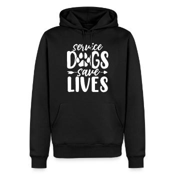 Assistenzhunde retten Leben Hundeheim Foster Funny - Männer Premium Bio Hoodie - Schwarz - Vorne - Nico (187cm)
