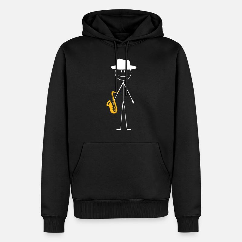 Saxophone Saxophone Guy - Sweat à capuche Premium bio Homme - noir