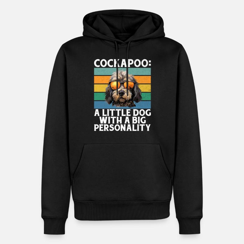 Cadeaux Cockapoo - Sweat à capuche Premium bio Homme - noir