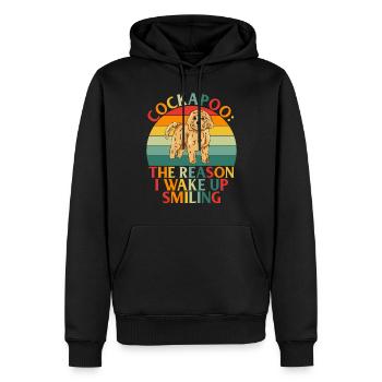 Cockapoo Gifts - Männer Premium Bio Hoodie - Schwarz - Vorne - Nico (187cm)