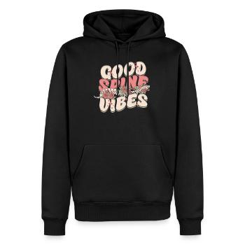 Chiropractor Physical Therapist Good Spine Vibes - Men’s Premium Organic Hoodie - black - Front - Nico (187cm)