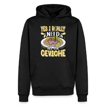 Seafood Peruvian Ceviche - Männer Premium Bio Hoodie - Schwarz - Vorne - Nico (187cm)