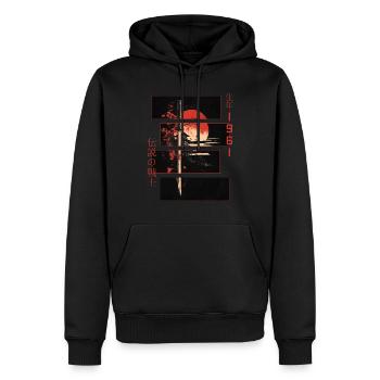 Signe Japonais Guerrier Vintage 1961 Anniversaire - Sweat à capuche Premium bio Homme - noir - Devant - Nico (187cm)
